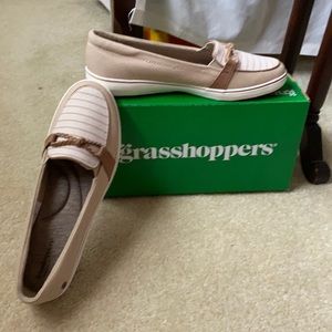 Windsor braid canvas Grasshopper slip-one